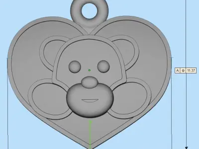 pendant teddy bear 3D print model
