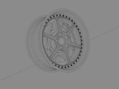 HRE Performance rim  Low-poly 3D model
