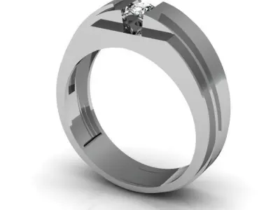man ring 3D print model 2