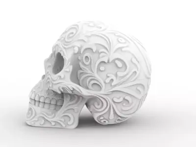 Ornate Skull 3D Printable 3D print model