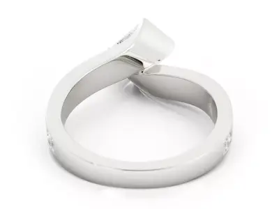 Princess Cut Solitaire Engagement Ring 3dm 3D print model