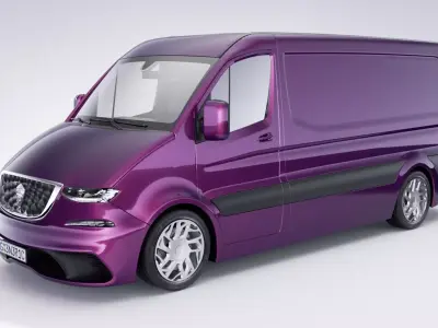 Generic VAN v32 Low-poly 3D model