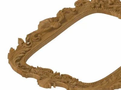 Carved picture frame STL 3D model
