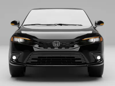 Honda Civic With Interior 3D model