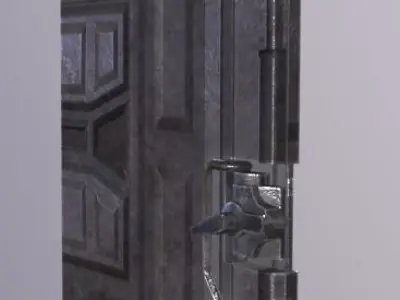 Sci-Fi Door Low-poly 3D model