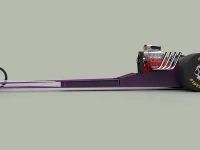 Front engine dragster 3D model