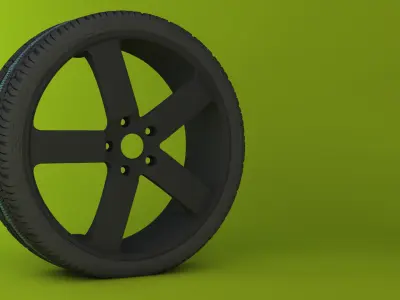 Wheels bicycle wheel Low-poly 3D model