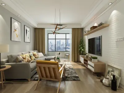 living room 3D model