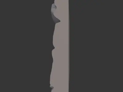 Ancient Ruin Stone Wall Asset 3D model