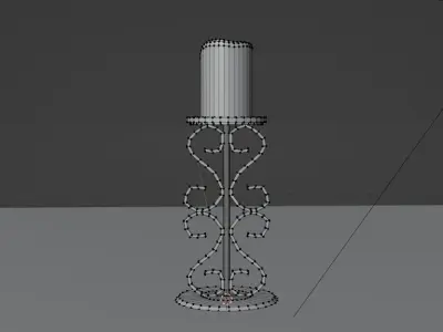 Low-Poly Candle Holder 3D model