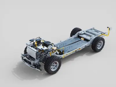 DOSCH 3D - Car Details - Electric Pick-Up 3D model