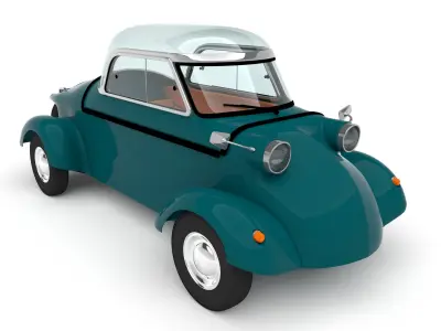 Small electric car style 50s 3D model