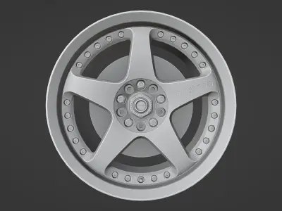 Rays Nismo LMGT3 - 2 Piece Wheels - Game Ready Low-poly 3D model