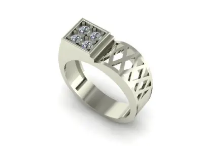 man ring 3D print model 12