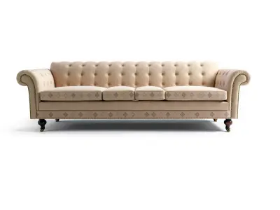 Elegant Beige Sofa model pack Low-poly 3D model