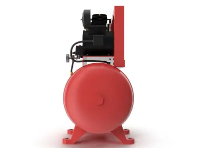 Air Compressor Stationary 40 gallon Single Phase Low-poly 3D model