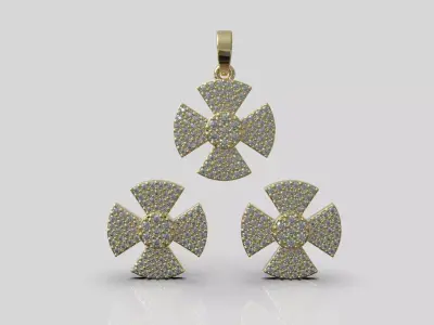 Lightweight earring necklace pendant model 913 3D print model