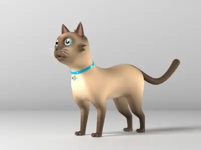 Cat Srisawad Low-poly 3D model