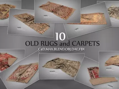Old Rugs and Carpets 3D model