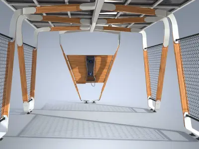 EV Electric Vehicle Charger station  3D model