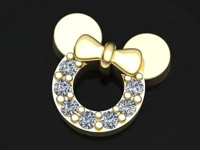 mickey mouse earring 3D print model