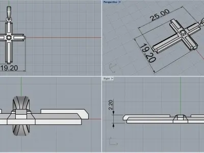 Cross model 840 3D print model