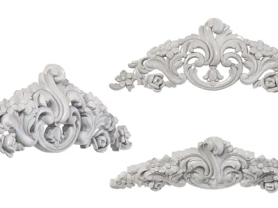 Classic carved 123 3D model