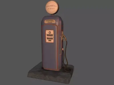 Gas Station Low-poly 3D model by pabloche from CGTrader