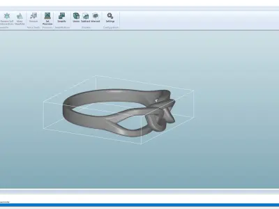 Chain Ring Jewelry Gold 3D print model