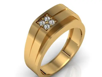man ring 3D print model 5