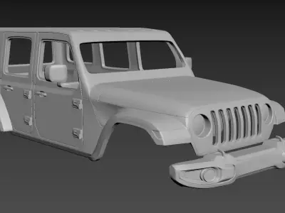 Jeep Wrangler Unlimited 2019 Body for print 3D print model
