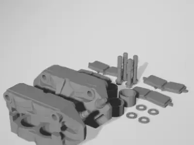 4pis  Brembo Monoblock calipers actual sizes 3D file Machining 3D print model