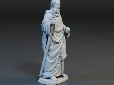 saint statue 3D model