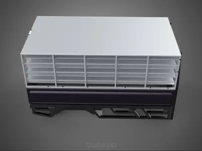 FARM CATTLE BAKKIE UTE PICKUP CAGE FOWL POULTRY BIRD TRUCK CARGO 3D model