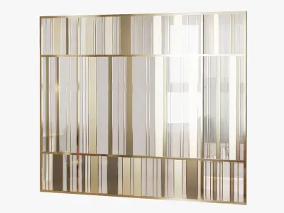 Metal and glass partition 3D model