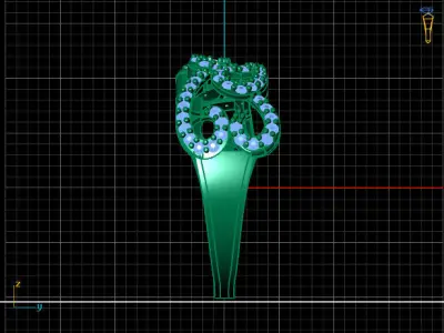 Women Ring 3DM Womens Ring 3d models 3D print model 3D print model 61