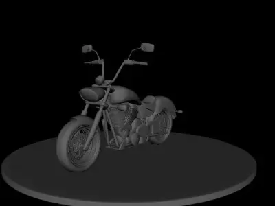 Old Fashion Bike Low-poly 3D model