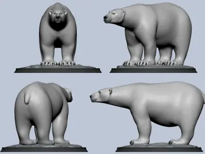 Polar Bear 3D print model
