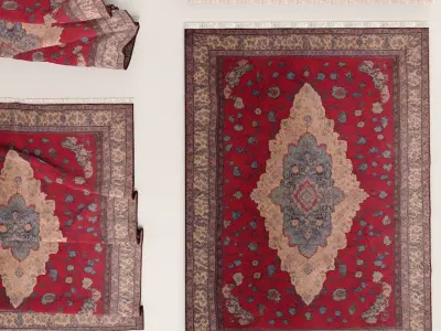 Carpet rug 002 3D model