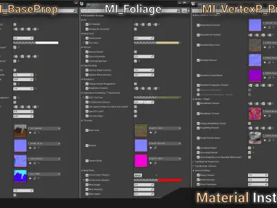 Unreal Engine 4 - Useful Master Materials Updated Version Low-poly 3D model