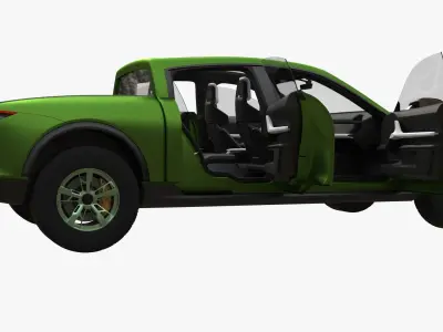 Porsche Taycan Pick-Up Truck Concept green 3D model