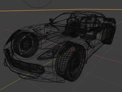 car fully modeled Low-poly 3D model