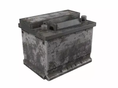 Battery 01 dirt PBR Low-poly 3D model