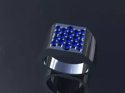 Round Diamond Ring Size 11 Gold Silver Platinum Luxury Jewelry 3D print model