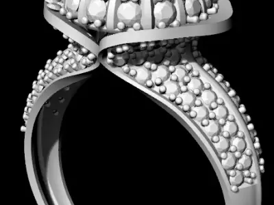 women ring 6 3D print model