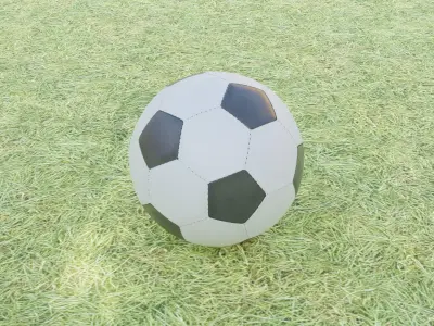Simple Low Poly Soccer Ball Football Free low-poly 3D model