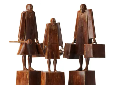 Family sculptures 3D model