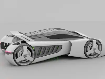 sci-fi sport car  3D model