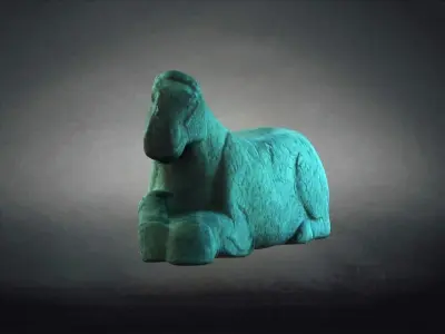 Carving Horse And Marble Stone Horse 3D model