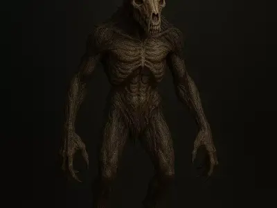 Wendigo 3D model 3D printing Horror Figurine Halloween Monster 3D print model